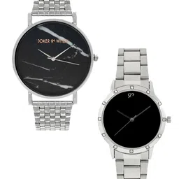 JOKER & WITCH Cookies & Cream Analogue Couple Watch Gift Set JWCW333 image 1