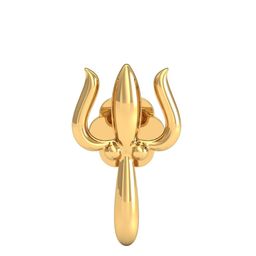 KUBERBOX Trident 18KT Gold Nose Pin-0.28gm-image-16