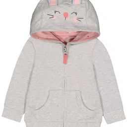 mothercare Girls Hooded Cotton Sweatshirt image 1