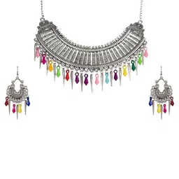 Oxidized Heaven Sterling Silver-Plated Jewellery Set-picture-31