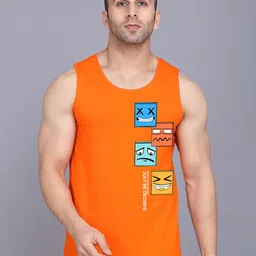 SLOWLORIS Printed Antimicrobial Bio Wash Cotton Gym Vest-picture-18