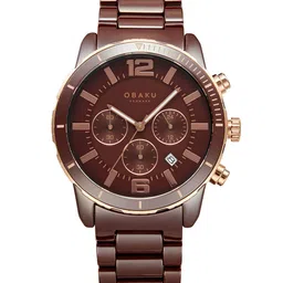 Obaku Men Ceramic Bracelet Style Straps Analogue Chronograph Watch V278GCXNCN-picture-22