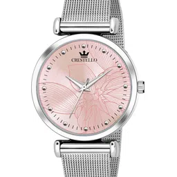 CRESTELLO Men Stainless Steel Bracelet Style Straps Analogue Watch CR-CK134-PNK-CH-picture-12