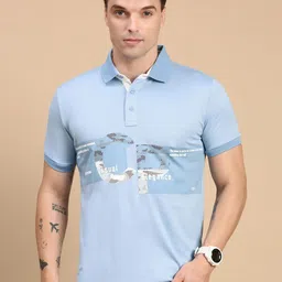 Classic Polo Men Typography Printed Polo Collar Cotton Slim Fit T-shirt-picture-45