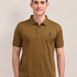 U.S. Polo Assn. Men Self Design Polo Collar Cotton T-shirt-picture-27