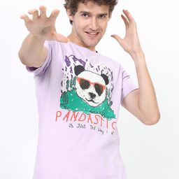 HIGHLANDER Men Pink Printed Round Neck Slim Fit T-shirt-picture-23