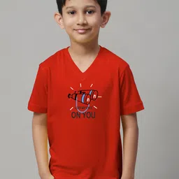 Friskers Boys Graphic Printed V-Neck Pure Cotton T-Shirt-picture-28