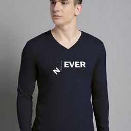 FBAR Typography Printed V-Neck Cotton T-Shirt-picture-10