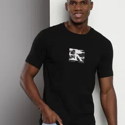 Calvin Klein Jeans Brand Logo Printed Cotton Round Neck Slim Fit Casual T-shirt-picture-32