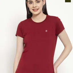 Friskers Pack Of 2 Slim Fit Round Neck Pure Cotton T-shirts-image-11