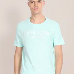 U.S. Polo Assn. Typography Printed Round Neck Pure Cotton Slim Fit T-shirt-picture-17