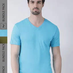 Friskers Pack Of 2 V Neck Cotton T-shirt-picture-35