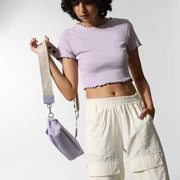 ONLY Round Neck Short Sleeves Slim Fit Crop T-shirt-picture-40