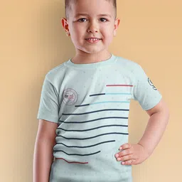 Duke Boys Striped Round Neck Cotton Slim Fit T-shirt-picture-45