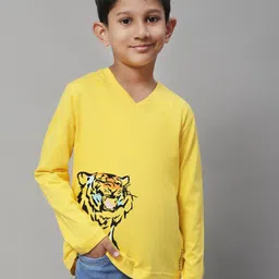 Friskers Boys Graphic Printed V-Neck Slim Fit Pure Cotton Casual T-shirt-picture-32