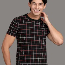 Steenbok Checked Cotton Slim Fit T-shirt-picture-16