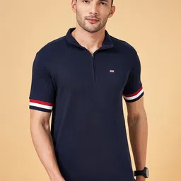 BYFORD by Pantaloons Polo Collar Cotton Slim Fit T-shirt-picture-37