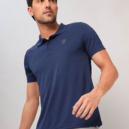 Technosport Striped Polo Collar Slim Fit Sports T-Shirt-picture-24
