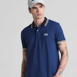 Jack & Jones Polo Collar Slim Fit Pure Cotton T-shirt-picture-38