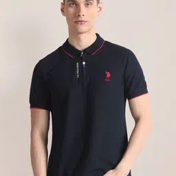 U.S. Polo Assn. Polo Collar Slim Fit Pure Cotton T-shirt-picture-13