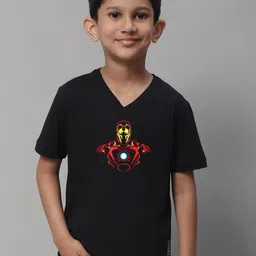 Friskers Boys Superhero Iron Man Graphic Printed Slim Fit Pure Cotton T-Shirt-picture-41