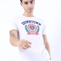 KETCH Men White Typography Printed Slim Fit T-shirt-picture-33