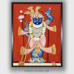 INDIAN CLASSIC ART Red & Blue Indian Folk Wall Art-picture-24