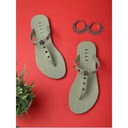 ELLE Green Women Slip On Flipflops-picture-39