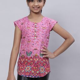 Biba Girls Ethnic Motifs Printed Pure Cotton Kurti-picture-25