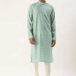 Ethnovog Ethnic Motifs Printed Regular Kurta with Churidar-picture-37