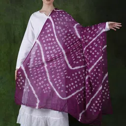 Exotic India Bandhani Printed Pure Cotton Dupatta image 1