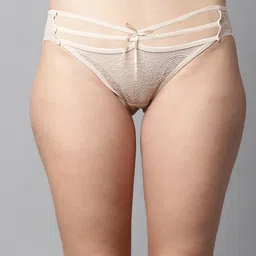 PrettyCat Self Design Laced Bikini Briefs With Cage Detailing-picture-29