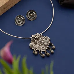 ATIBELLE Silver-Plated Necklace and Earrings-picture-34