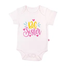 Nino Bambino Infant Kids Pink & Blue Printed Organic Cotton Sustainable Bodysuit-image-24