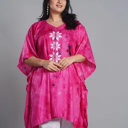 LetsDressUp Ethnic Motifs Printed V-Neck Flared Sleeves Kaftan Kurti-picture-35