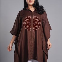 LetsDressUp Mandala Printed Shirt Collar Kaftan Kurti-picture-20