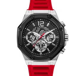 GUESS Men Brass Skeleton Dial & Straps Analogue Watch GW0263G3-picture-10