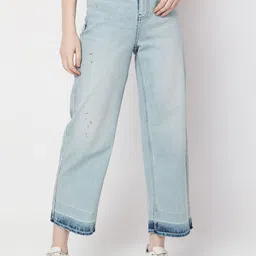 Vero Moda Women Straight Fit High-Rise Light Fade Stretchable Cotton Jeans-image-66