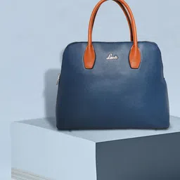 Lavie Women Hilite Mimi Navy Blue Structured Dome Satchel Bag-picture-42