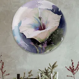 nestroots White & Blue Floral Printed Ceramic Wall Decor Plate-picture-10