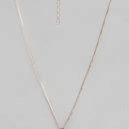 Zavya 925 Sterling Silver Rose Gold-Plated Pendant With Chain image 3