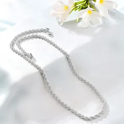 Zavya Men Sterling Silver Rhodium-Plated Chain image 1