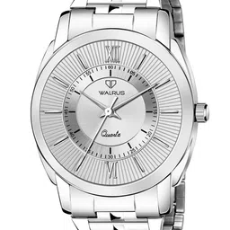 Walrus Women Silver-Toned Brass Dial Stainless Steel Bracelet Style Straps Analogue Watch-picture-17