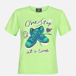TeenTrums Girls Printed Round Neck Cotton T-shirt-image-79