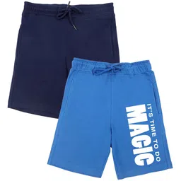 Harry Potter by Wear Your Mind Boys Pack Of 2 Navy Blue & Blue Printed Harry Potter Shorts-picture-36