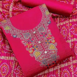 KALINI Ethnic Motifs Printed Unstitched Dress Material-picture-20