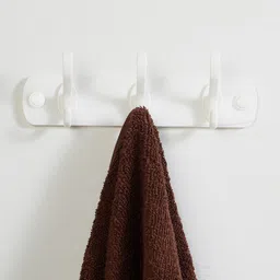 Home Centre White Adhesive Wall Hook With 3 Hooks image 1