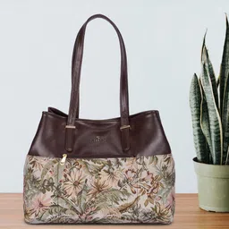 THE CLOWNFISH Prudence Floral Printed Synthetic Leather Structured Shoulder Bag-image-79