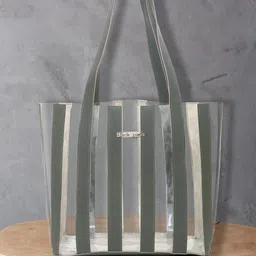 Black Spade Striped Oversized Structured Shoulder Bag-picture-33