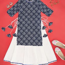 YU by Pantaloons Girls Printed Regular Kurta with Skirt-picture-7